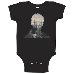 True Detective Matthew Mcconaughey Double Exposure Fan Baby One Piece True Detective Matthew Mcconaughey Double Exposure Fan Baby One Piece