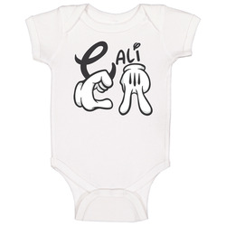 Cali Mickey Mouse Hands Cute Street Style Baby One Piece Cali Mickey Mouse Hands Cute Street Style Baby One Piece