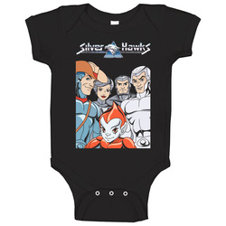 Silver Hawks 80s Cartoons Retro Baby One Piece