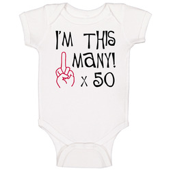 50th Birthday Finger Baby One Piece 50th Birthday Finger Baby One Piece