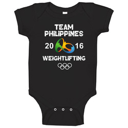 Philippines Weightlifting Team Rio 2016 Olympic Games Sport Baby One Piece Philippines Weightlifting Team Rio 2016 Olympic Games Sport Baby One Piece