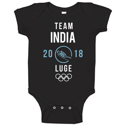 Team India 2018 Luge Pyeongchang Winter Olympics Baby One Piece Team India 2018 Luge Pyeongchang Winter Olympics Baby One Piece