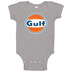 Gulf Oil, T-Shirt, Automotive, Car, Gasoline, Station, Retro, Logo Baby One Piece Gulf Oil, T-Shirt, Automotive, Car, Gasoline, Station, Retro, Logo Baby One Piece