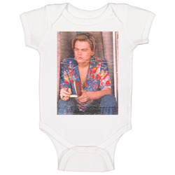 Young Leonardo Dicaprio Smoking Grunge Baby One Piece Young Leonardo Dicaprio Smoking Grunge Baby One Piece