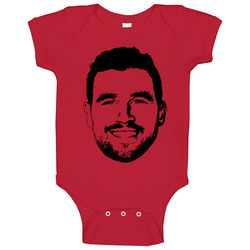 Travis Kelce Kansas City Football Big Face Baby One Piece Travis Kelce Kansas City Football Big Face Baby One Piece