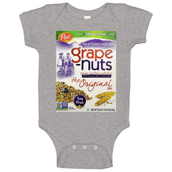 Grape Nuts Box Greatest Cereal Of All Time Breakfast Fan Foodie Baby One Piece Grape Nuts Box Greatest Cereal Of All Time Breakfast Fan Foodie Baby One Piece