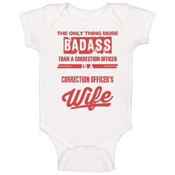 Correction Officer's Wife Is More Badass Than A Correction Officer Cool Job Baby One Piece Correction Officer's Wife Is More Badass Than A Correction Officer Cool Job Baby One Piece