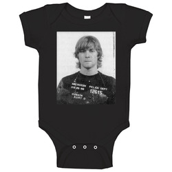 Kurt Cobain Mugshot Baby One Piece Kurt Cobain Mugshot Baby One Piece