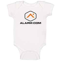 Alarm.com Holdings Nasdaq Company Logo Employee Fan Baby One Piece Alarm.com Holdings Nasdaq Company Logo Employee Fan Baby One Piece