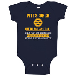 Pittsburgh Football The D Is Missing Haters Baby One Piece Pittsburgh Football The D Is Missing Haters Baby One Piece