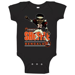 Ickey Woods Retro Football Caricature Baby One Piece Ickey Woods Retro Football Caricature Baby One Piece