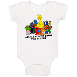 Sesame Street Characters Funny Homie Baby One Piece Sesame Street Characters Funny Homie Baby One Piece