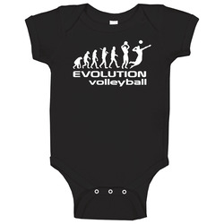 Mens Volleyball Evolution Baby One Piece Mens Volleyball Evolution Baby One Piece