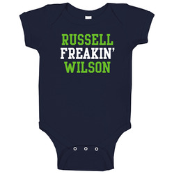 Russell Freakin' Wilson Seattle Football Player Cool Fan Baby One Piece Russell Freakin' Wilson Seattle Football Player Cool Fan Baby One Piece