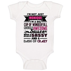 Not Just Monique Wonderful Awesome Custom Name Mothers Day Baby One Piece Not Just Monique Wonderful Awesome Custom Name Mothers Day Baby One Piece