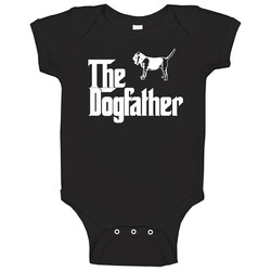 Bloodhound Custom Dog Breed The Dogfather Black Baby One Piece Bloodhound Custom Dog Breed The Dogfather Black Baby One Piece