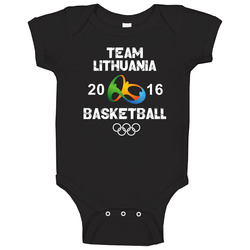 Lithuania Basketball Team Rio 2016 Olympic Games Sport Baby One Piece Lithuania Basketball Team Rio 2016 Olympic Games Sport Baby One Piece