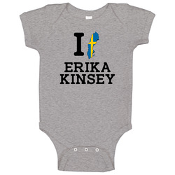 I Love Erika Kinsey Sweden Field High Jump Olympics Baby One Piece I Love Erika Kinsey Sweden Field High Jump Olympics Baby One Piece