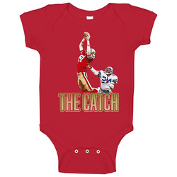 Dwight Clark's The Catch Football Fan Baby One Piece Dwight Clark's The Catch Football Fan Baby One Piece