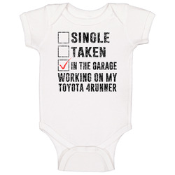 Single Taking Working On My Toyota 4runner Car Distressed Cool Baby One Piece Single Taking Working On My Toyota 4runner Car Distressed Cool Baby One Piece
