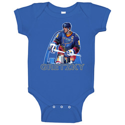 Wayne Gretzky Retro Hockey Legend Baby One Piece