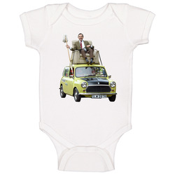Mr Bean Rides On Top Of Car Retro 90s Tv Show Fan Baby One Piece Mr Bean Rides On Top Of Car Retro 90s Tv Show Fan Baby One Piece