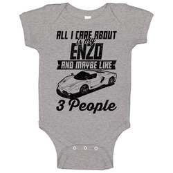 Ferrari Enzo All I Care About Is Maybe 3 People Worn Look Baby One Piece Ferrari Enzo All I Care About Is Maybe 3 People Worn Look Baby One Piece
