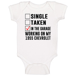 Single Taken Working On My 1955 Chevrolet Funny Car Baby One Piece Single Taken Working On My 1955 Chevrolet Funny Car Baby One Piece