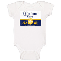 Corona Extra Mexican Beer Logo Label Drinking Baby One Piece Corona Extra Mexican Beer Logo Label Drinking Baby One Piece