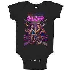 Glow Netflix Tv Show Poster Grunge Look Baby One Piece Glow Netflix Tv Show Poster Grunge Look Baby One Piece