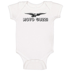 Moto Guzzi Logo White Eagle Baby One Piece Moto Guzzi Logo White Eagle Baby One Piece
