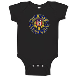 Michigan Golden Gloves Boxing Sports Baby One Piece Michigan Golden Gloves Boxing Sports Baby One Piece