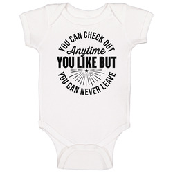 You Can Check Out Anytime You Like Never Leave Hotel California Music Lyrics Fan Baby One Piece You Can Check Out Anytime You Like Never Leave Hotel California Music Lyrics Fan Baby One Piece