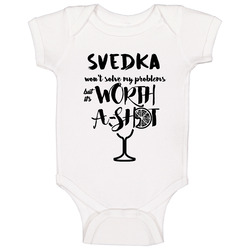 Svedka Wont Solve Probems But Worth A Shot Baby One Piece Svedka Wont Solve Probems But Worth A Shot Baby One Piece