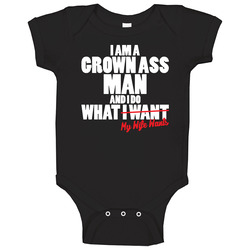 I'm A Grown Ass Man I Do What My Wife Wants Honeymoon Baby One Piece I'm A Grown Ass Man I Do What My Wife Wants Honeymoon Baby One Piece