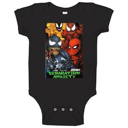 Spider-man And Venom - Separation Anxiety Sega Cover Baby One Piece Spider-man And Venom - Separation Anxiety Sega Cover Baby One Piece