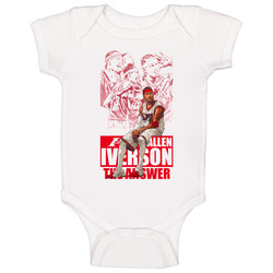 Allen Iverson Basketball Montage Baby One Piece
