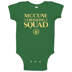 Mccune Irish Drinking Squad Beer Custom Name St Patricks Day Baby One Piece Mccune Irish Drinking Squad Beer Custom Name St Patricks Day Baby One Piece