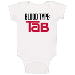 Tab Cola Soda Pop Drink Logo Funny Blood Type Parody Cool Baby One Piece Tab Cola Soda Pop Drink Logo Funny Blood Type Parody Cool Baby One Piece