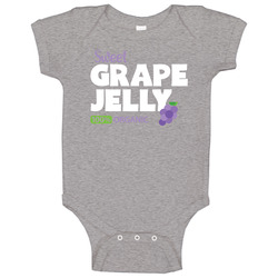 Sweet Grape Jelly 100 Percent Organic Halloween Food Condiment Label Baby One Piece Sweet Grape Jelly 100 Percent Organic Halloween Food Condiment Label Baby One Piece
