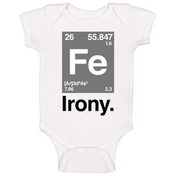 Periodic Table Element Irony Baby One Piece Periodic Table Element Irony Baby One Piece