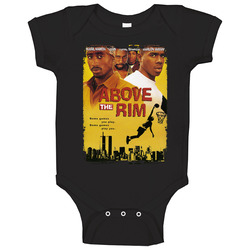 Above The Rim 90s Black Basketball Movie Worn Look Baby One Piece Above The Rim 90s Black Basketball Movie Worn Look Baby One Piece