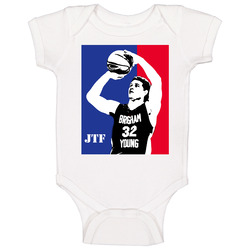 Jimmer Fredette Byu Brigham Young Basketball Baby One Piece Jimmer Fredette Byu Brigham Young Basketball Baby One Piece