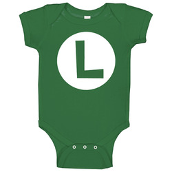 Luigi L Mario Brothers Video Game Fan Baby One Piece Luigi L Mario Brothers Video Game Fan Baby One Piece