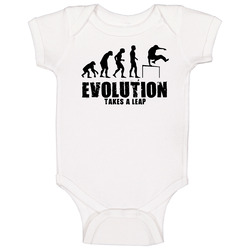Evolution Takes A Leap Parkour Baby One Piece Evolution Takes A Leap Parkour Baby One Piece