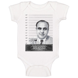 Al Capone Mafia Mugshot Police Department Baby One Piece Al Capone Mafia Mugshot Police Department Baby One Piece
