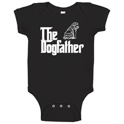 Chinese Shar-pei Custom Dog Breed The Dogfather Black Baby One Piece