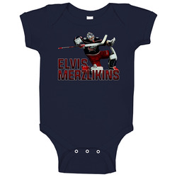 Elvis Merzlikins Columbus Hockey Fan Baby One Piece