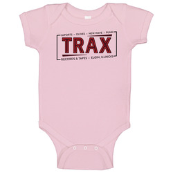 Trax Records Store As Seen On Pretty In Pink Baby One Piece Trax Records Store As Seen On Pretty In Pink Baby One Piece