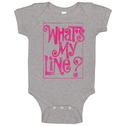 What's My Line Retro 50s Tv Show Vintage Unisex Baby One Piece What's My Line Retro 50s Tv Show Vintage Unisex Baby One Piece
